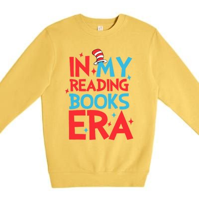 In My Reading Books Era Teachers Autism Awareness Book Lover Premium Crewneck Sweatshirt