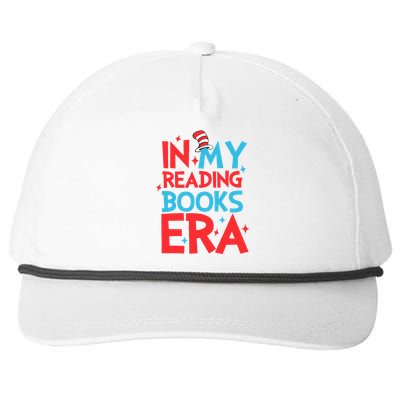 In My Reading Books Era Teachers Autism Awareness Book Lover Snapback Five-Panel Rope Hat