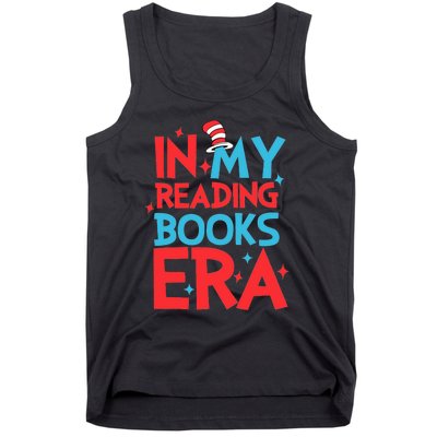 In My Reading Books Era Teachers Autism Awareness Book Lover Tank Top