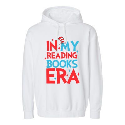 In My Reading Books Era Teachers Autism Awareness Book Lover Garment-Dyed Fleece Hoodie