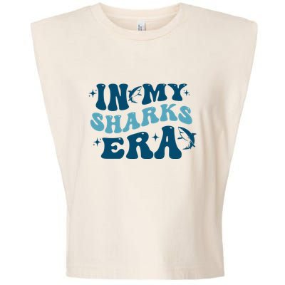In My Sharks Era Groovy Garment-Dyed Women's Muscle Tee