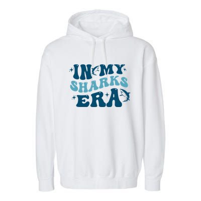 In My Sharks Era Groovy Garment-Dyed Fleece Hoodie
