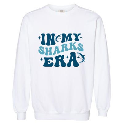 In My Sharks Era Groovy Garment-Dyed Sweatshirt