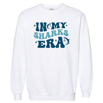 In My Sharks Era Groovy Garment-Dyed Sweatshirt