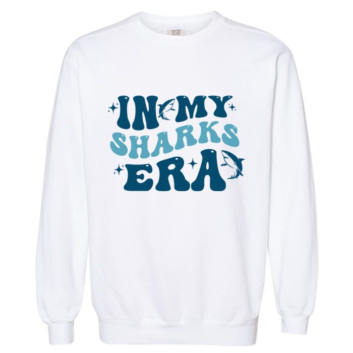 In My Sharks Era Groovy Garment-Dyed Sweatshirt