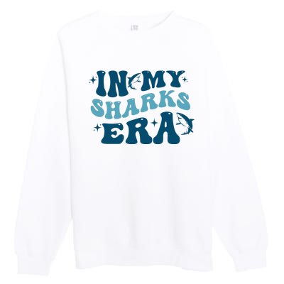 In My Sharks Era Groovy Premium Crewneck Sweatshirt