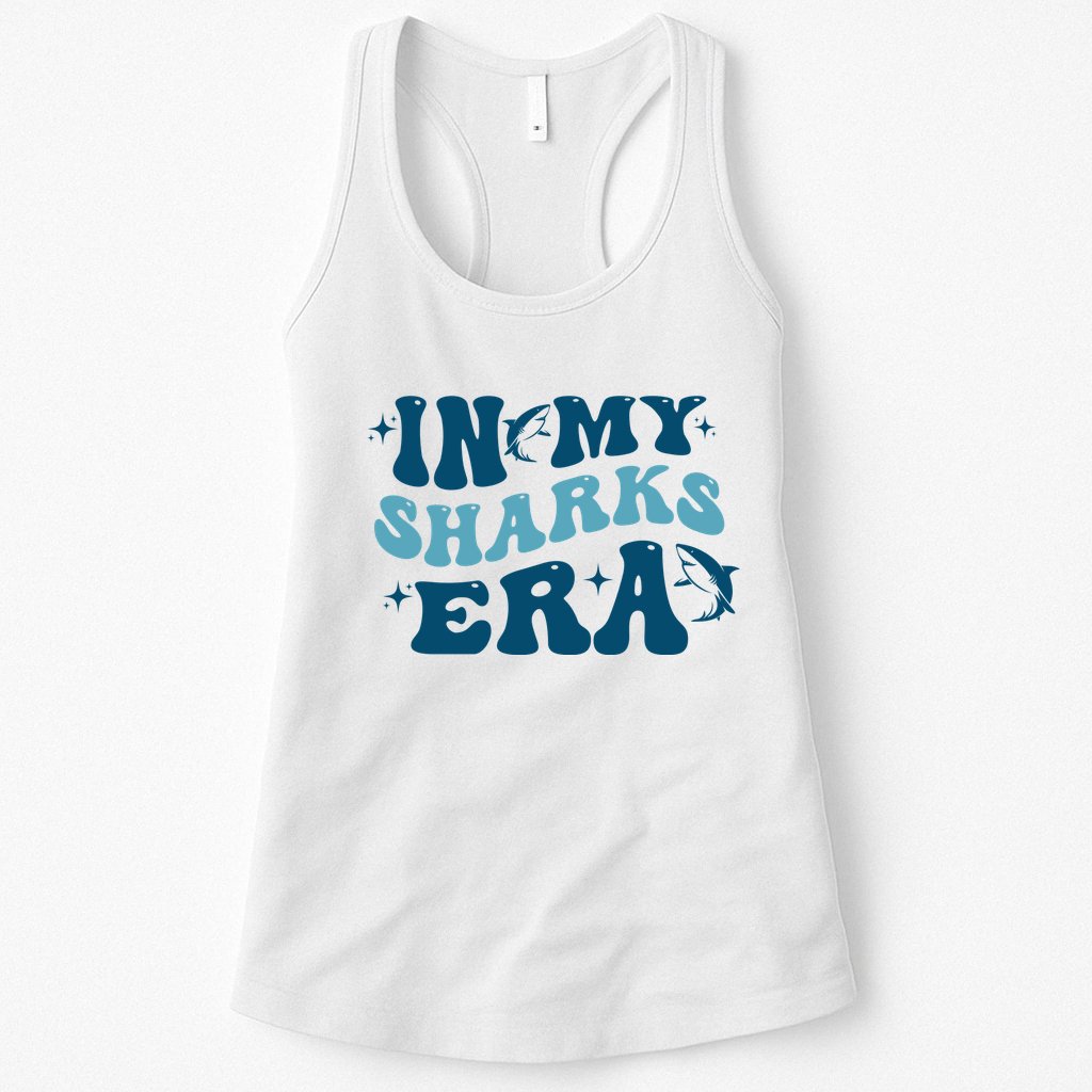 In My Sharks Era Groovy Womens Tank Top