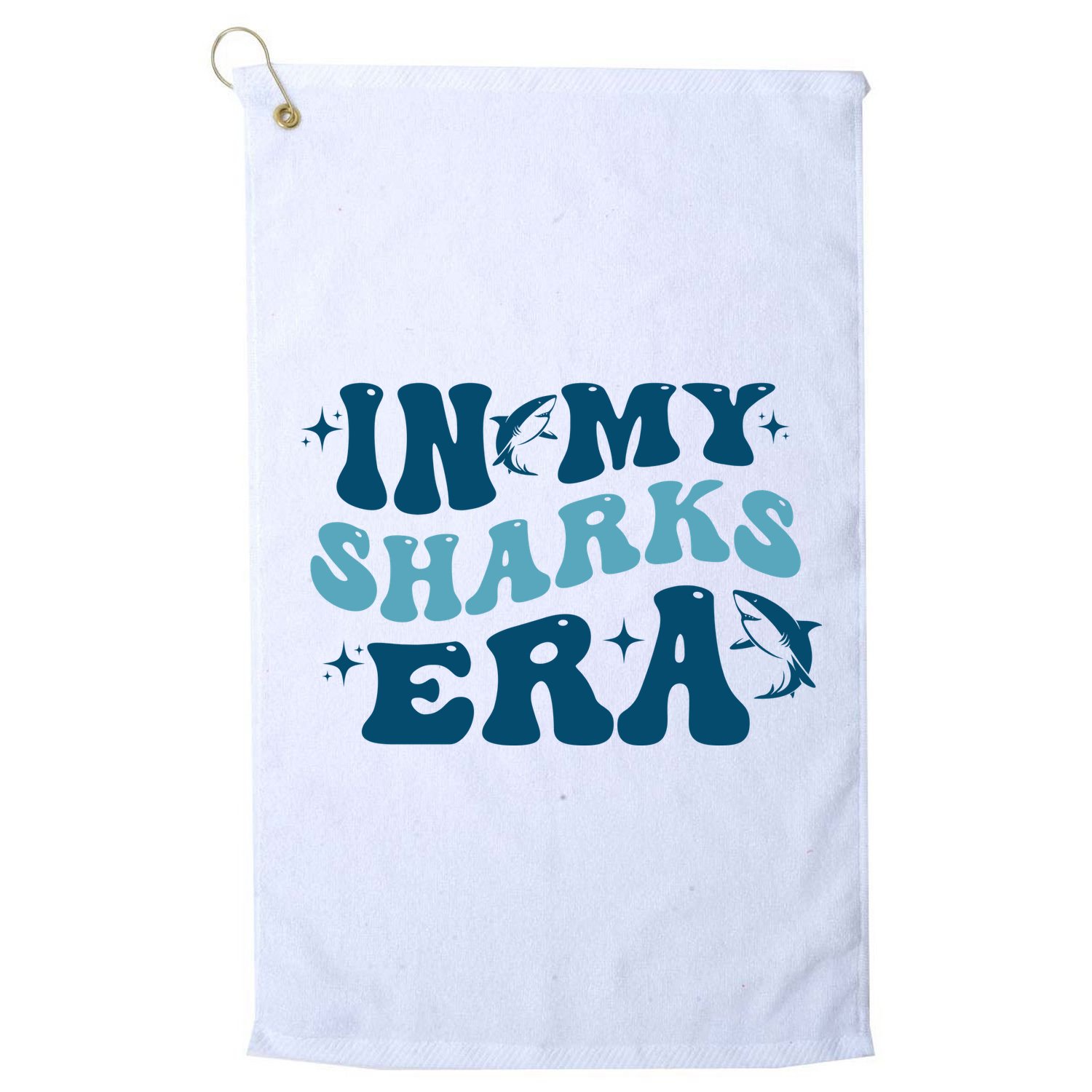 In My Sharks Era Groovy Golf Towel