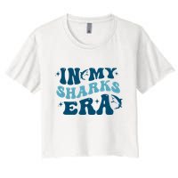 In My Sharks Era Groovy Women's Crop Top Tee