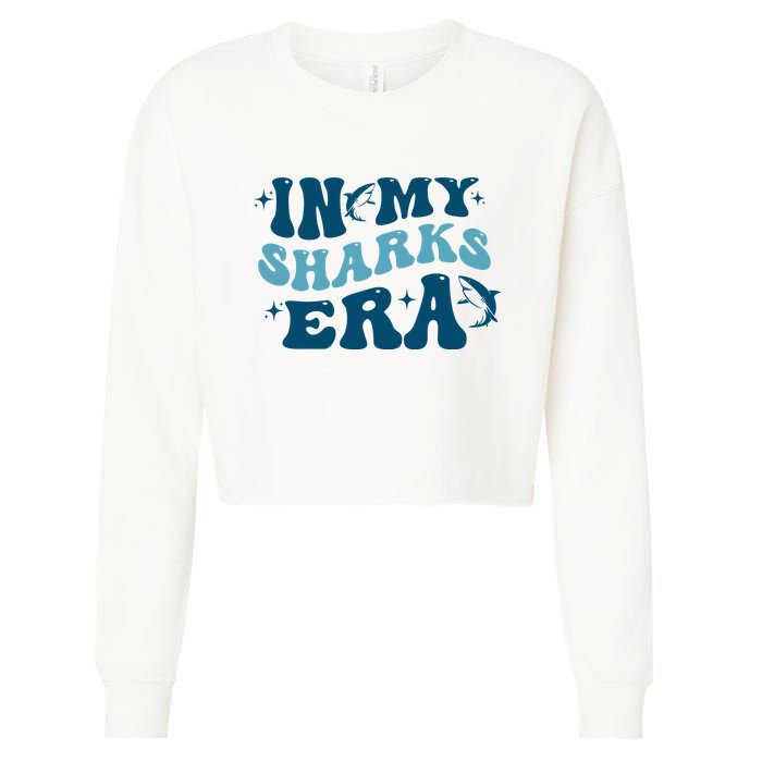 In My Sharks Era Groovy Cropped Pullover Crew