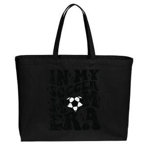 In My Soccer Mom Era Retro Soccer Mama Mothers Day Cotton Canvas Jumbo Tote