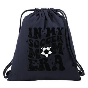 In My Soccer Mom Era Retro Soccer Mama Mothers Day Drawstring Bag