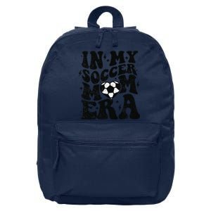 In My Soccer Mom Era Retro Soccer Mama Mothers Day 16 in Basic Backpack