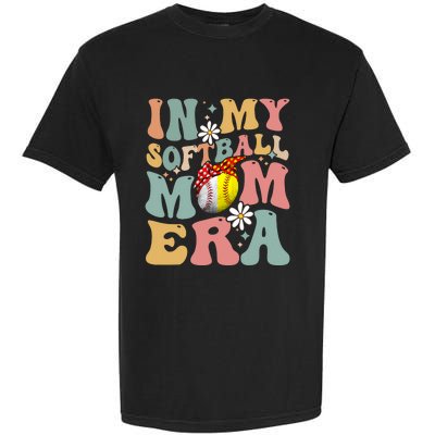 In My Softball Mom Era Funny Softball Mama MotherS Day Gift Garment-Dyed Heavyweight T-Shirt