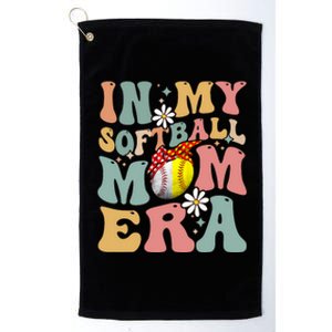 In My Softball Mom Era Funny Softball Mama MotherS Day Gift Platinum Collection Golf Towel