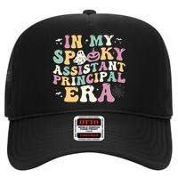 In My Spooky Assistant Principal Era Retro Ghost Halloween High Crown Mesh Back Trucker Hat