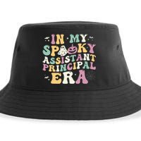 In My Spooky Assistant Principal Era Retro Ghost Halloween Sustainable Bucket Hat