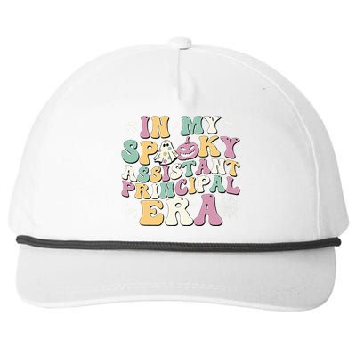 In My Spooky Assistant Principal Era Retro Ghost Halloween Snapback Five-Panel Rope Hat