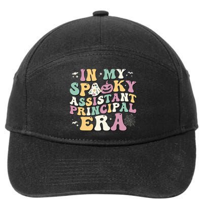 In My Spooky Assistant Principal Era Retro Ghost Halloween 7-Panel Snapback Hat