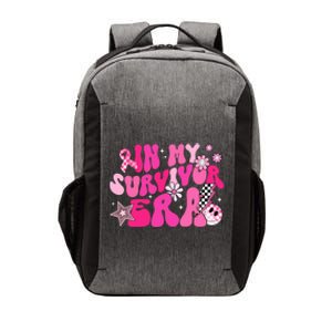 In My Survivor Era Pink Groovy Retro Breast Cancer Awareness Gift Vector Backpack