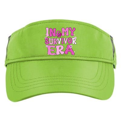 In My Survivor Era Retro Groovy Breast Cancer Awareness Cute Gift Adult Drive Performance Visor