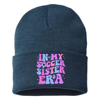 In My Soccer Sister Era Groovy Soccer Sister Sustainable Knit Beanie