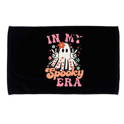 In My Spooky Era Groovy Hippie Retro Ghost Halloween Microfiber Hand Towel