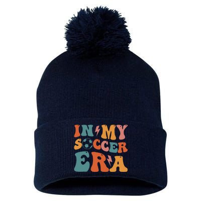 In My Soccer Era Soccer Coach Gift Pom Pom 12in Knit Beanie