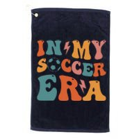 In My Soccer Era Soccer Coach Gift Platinum Collection Golf Towel