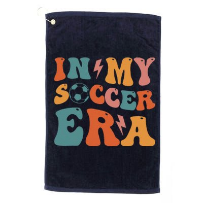 In My Soccer Era Soccer Coach Gift Platinum Collection Golf Towel