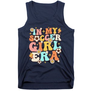 In My Soccer Girl Era Retro Sport Girl Groovy Soccer Cute Tank Top