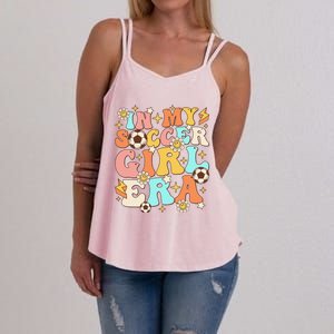 In My Soccer Girl Era Retro Sport Girl Groovy Soccer Cute Women's Strappy Tank