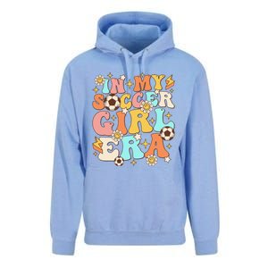 In My Soccer Girl Era Retro Sport Girl Groovy Soccer Cute Unisex Surf Hoodie