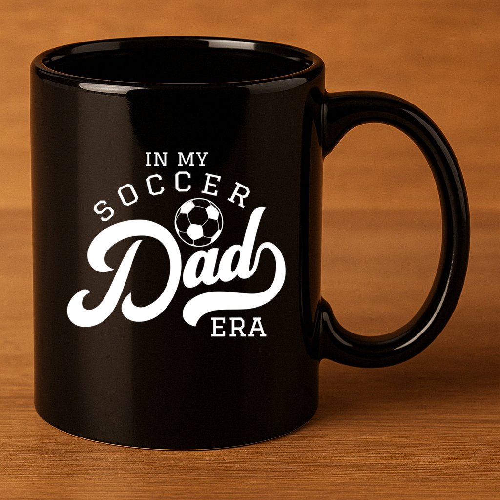 In My Soccer Dad Era Gift 11oz C Handle Ceramic Mug