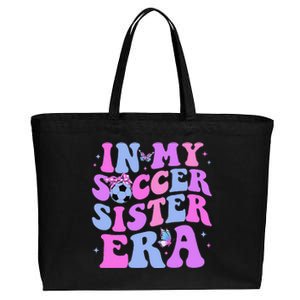 In My Soccer Sister Era Groovy Soccer Sister Cotton Canvas Jumbo Tote