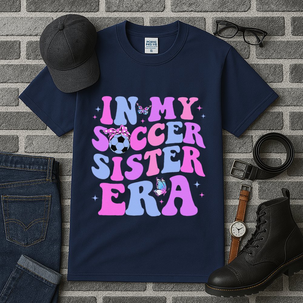 In My Soccer Sister Era Groovy Soccer Sister Tall T-Shirt