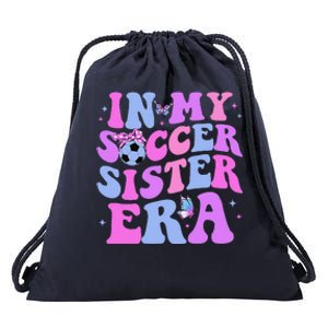 In My Soccer Sister Era Groovy Soccer Sister Drawstring Bag