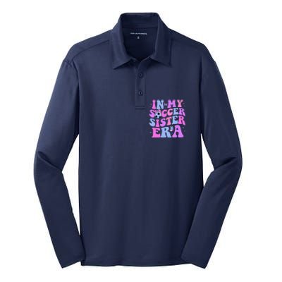 In My Soccer Sister Era Groovy Soccer Sister Silk Touch Performance Long Sleeve Polo