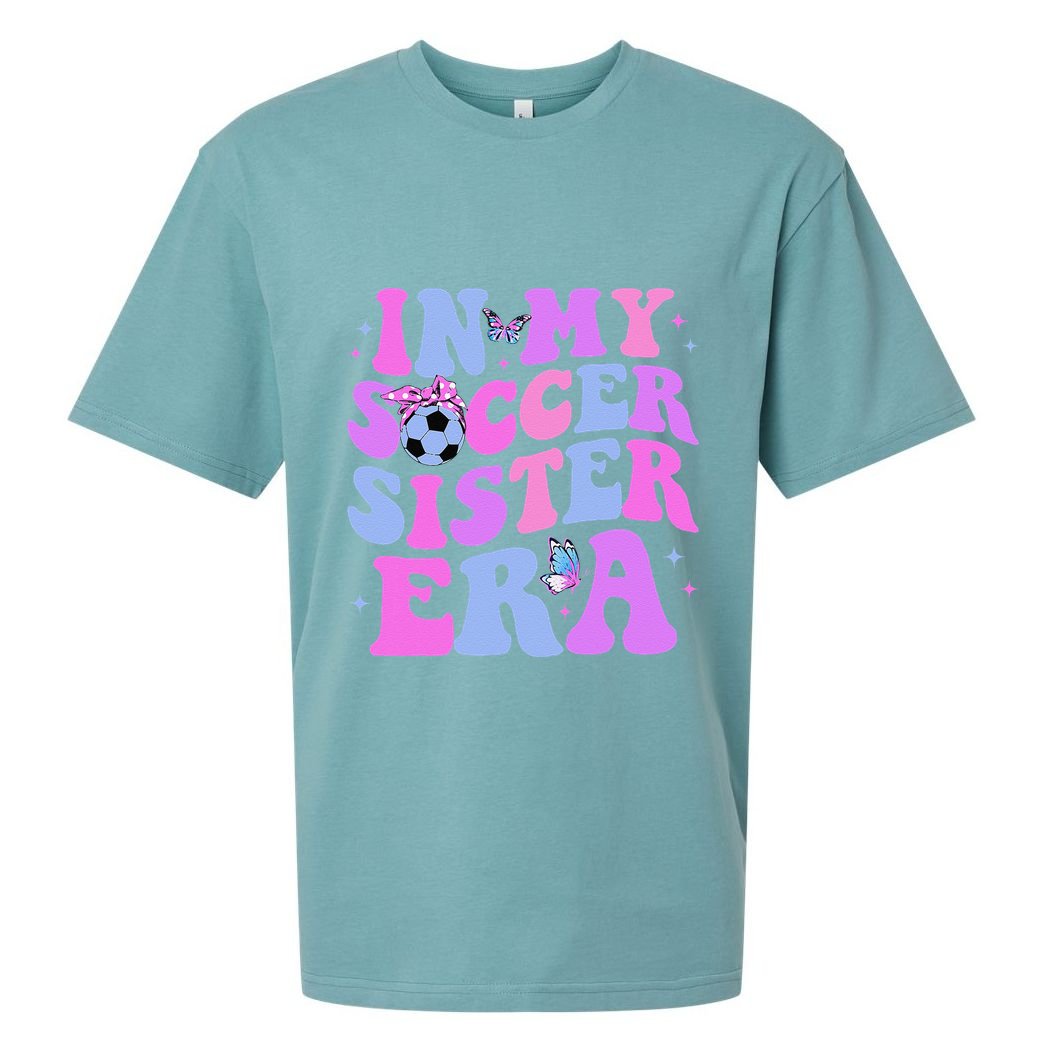 In My Soccer Sister Era Groovy Soccer Sister Sueded Cloud Jersey T-Shirt