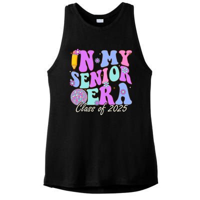 In My Senior Era Class Of 2025 Graduate Retro Groovy Gift Ladies PosiCharge Tri-Blend Wicking Tank