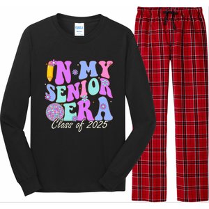 In My Senior Era Class Of 2025 Graduate Retro Groovy Gift Long Sleeve Pajama Set