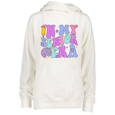 In My Senior Era Class Of 2025 Graduate Retro Groovy Gift Womens Funnel Neck Pullover Hood