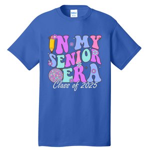 In My Senior Era Class Of 2025 Graduate Retro Groovy Gift Tall T-Shirt