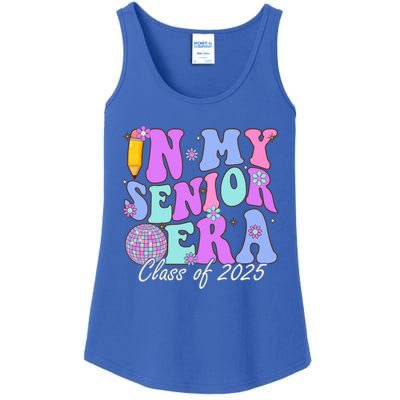 In My Senior Era Class Of 2025 Graduate Retro Groovy Gift Ladies Essential Tank