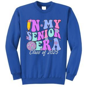 In My Senior Era Class Of 2025 Graduate Retro Groovy Gift Tall Sweatshirt