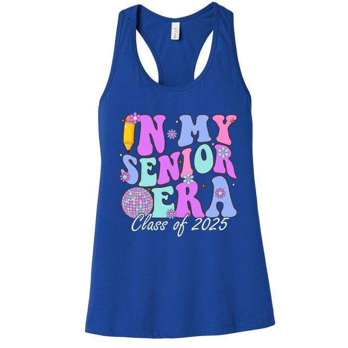 In My Senior Era Class Of 2025 Graduate Retro Groovy Gift Women's Racerback Tank