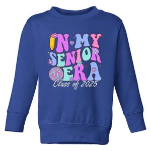 In My Senior Era Class Of 2025 Graduate Retro Groovy Gift Toddler Sweatshirt