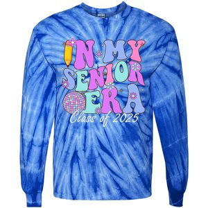 In My Senior Era Class Of 2025 Graduate Retro Groovy Gift Tie-Dye Long Sleeve Shirt