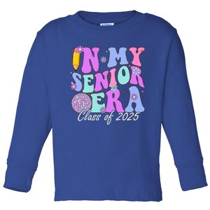 In My Senior Era Class Of 2025 Graduate Retro Groovy Gift Toddler Long Sleeve Shirt