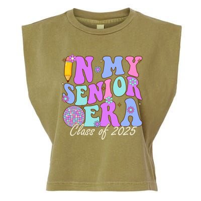 In My Senior Era Class Of 2025 Graduate Retro Groovy Gift Garment-Dyed Women's Muscle Tee